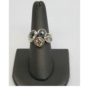 SILPADA STERLING SILVER AND MULTIPLE STONES RING SIZE 8